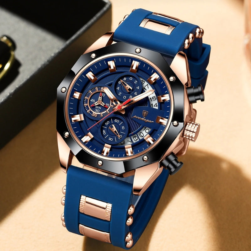 POEDAGAR Philippe Rose Gold Blue