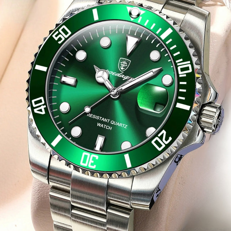 Poedagar Bernini silver green aço inoxidavel