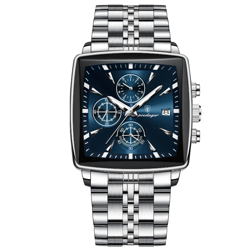 Relógio Poedagar Firenze Prestige Blu – Luxo Masculino em Aço