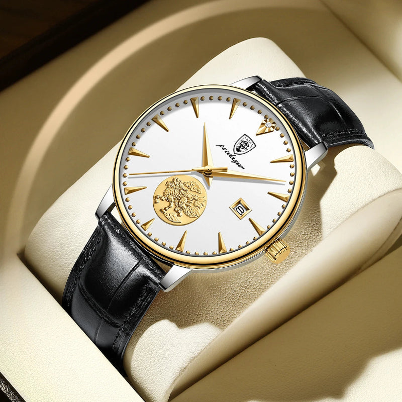 relogio poedagar masculino pulseira de couro