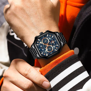 Poedagar Loretto Black Blue cronografo