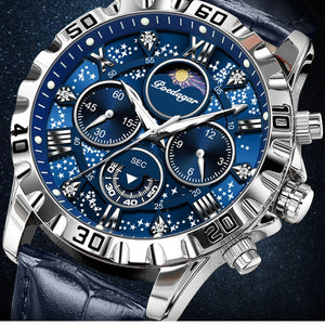 Poedagar Notte Stellata pulseira em couro legitimo