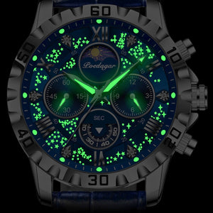 Poedagar Notte Stellata cronografo, ponteiros luminosos