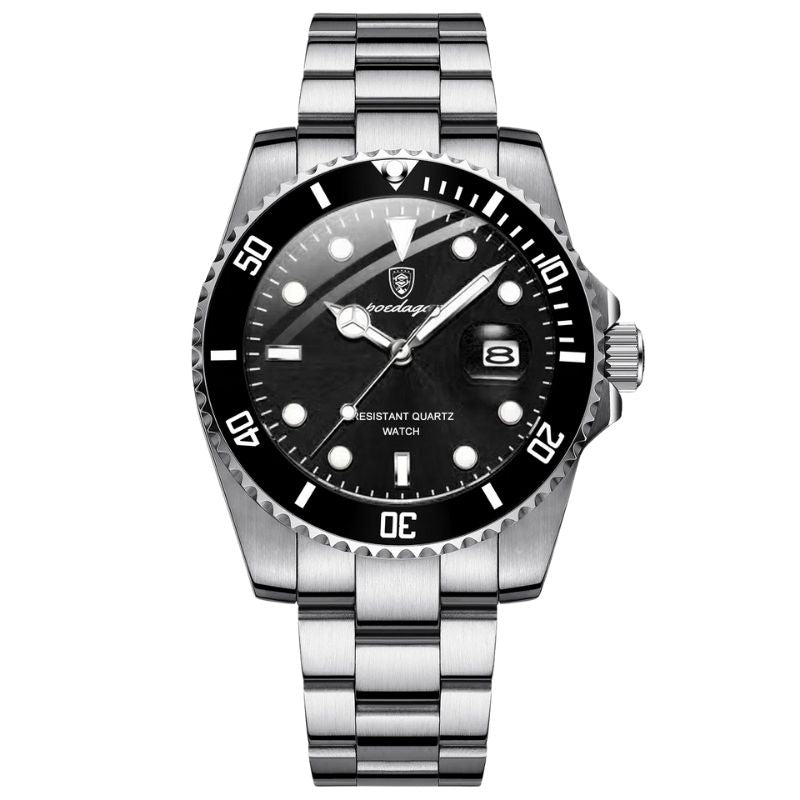 Relógio Poedagar Bernini Silver Black quartzo