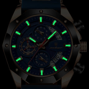 POEDAGAR Philippe Rose Gold Blue
