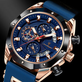 POEDAGAR Philippe Rose Gold Blue