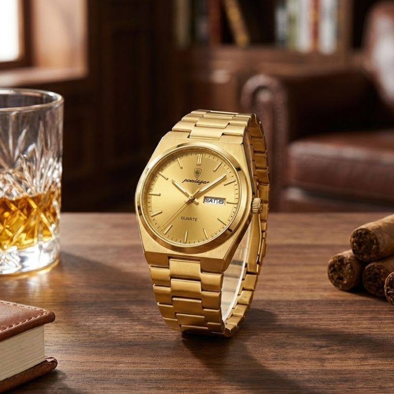 Relogio Masculino Dourado