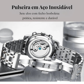 Poedagar Galliano Maestro Black pulseira aço inoxidavel