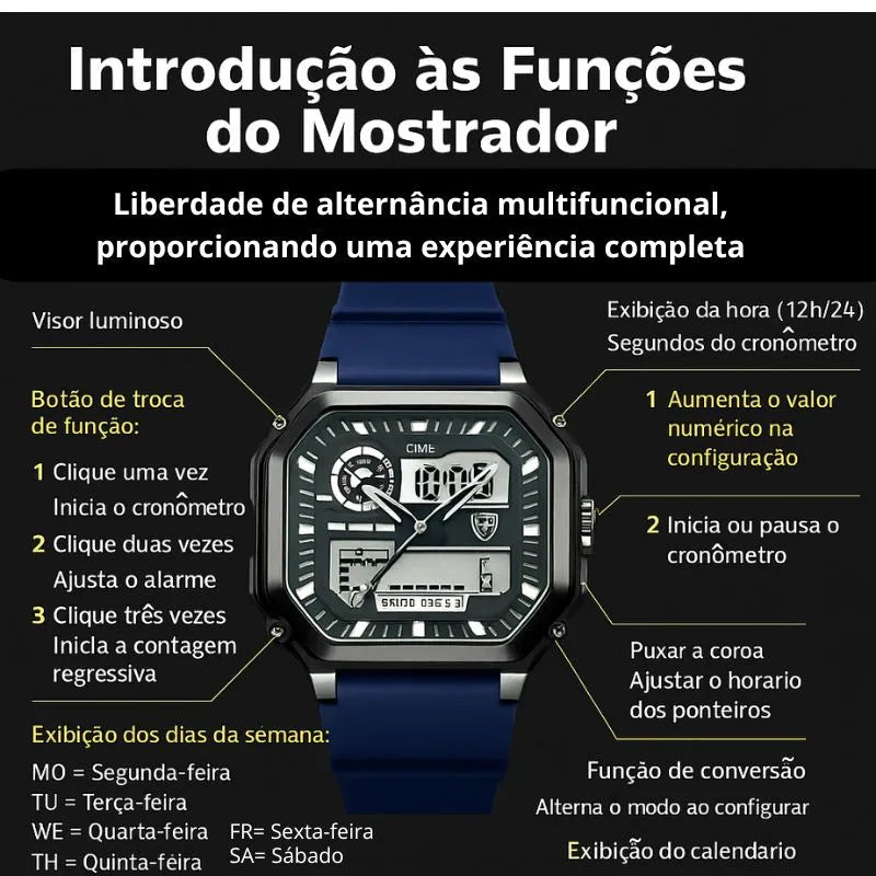 relogio masculino multifuncional