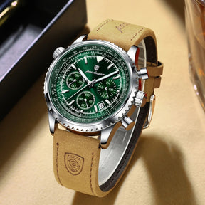 relogio masculino poedagar pulseira de couro legitimo