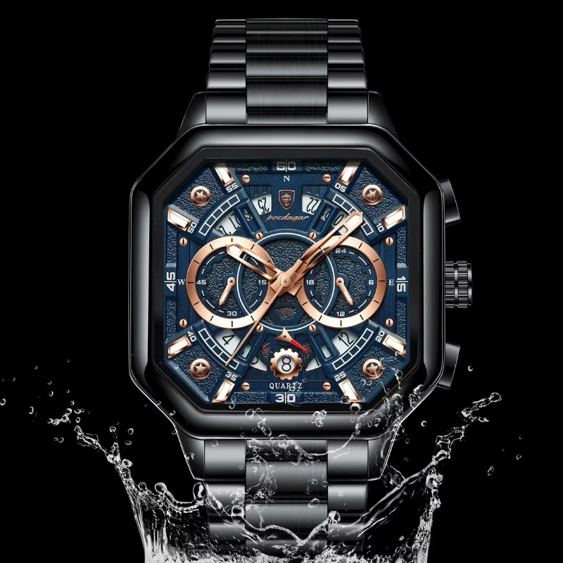 Poedagar Loretto Black Blue prova de agua