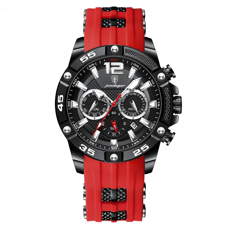 relogio masculino esportivo vermelho