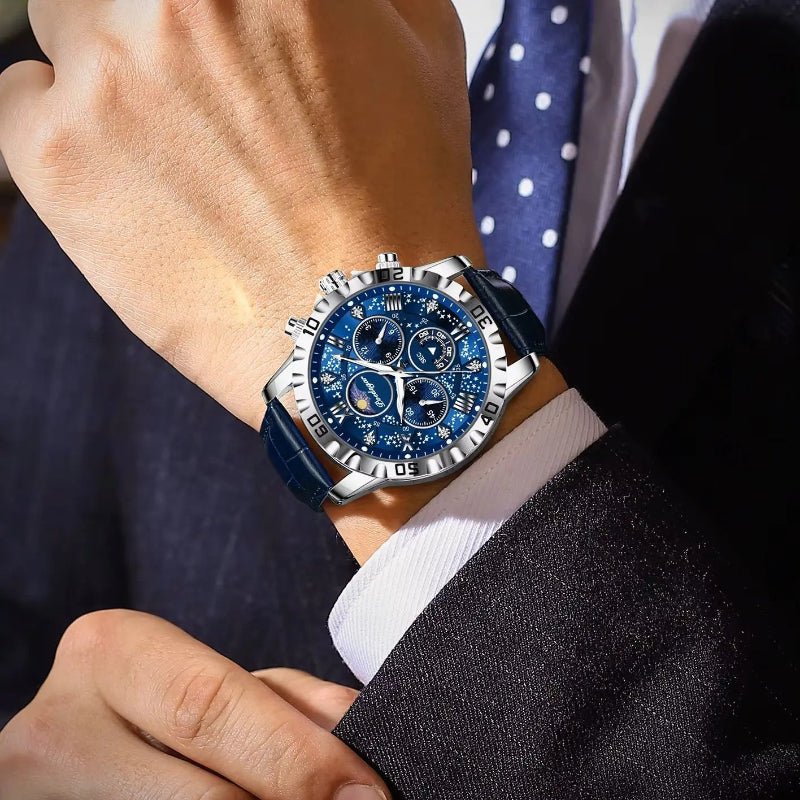 Relogio Poedagar Masculino pulseira de couro