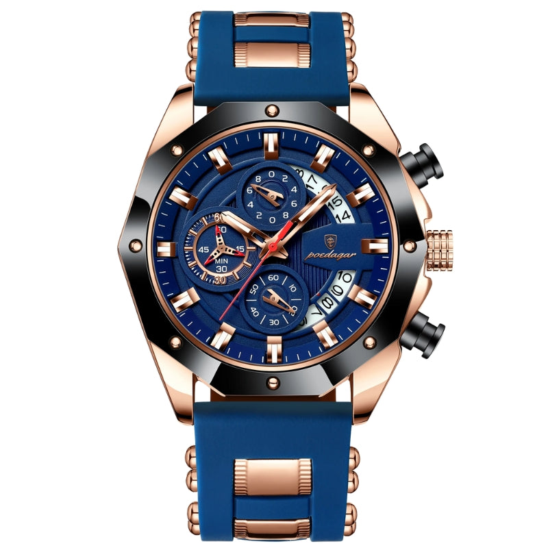 POEDAGAR Philippe Rose Gold Blue