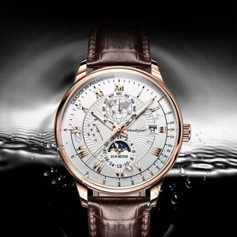 Poedagar Rosetti Lunare pulseira de couro