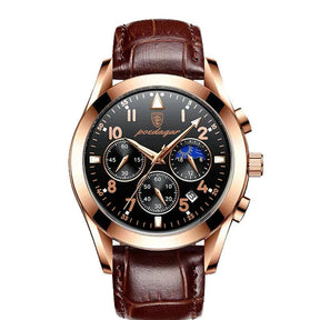 relogio masculino pulseira de couro genuino