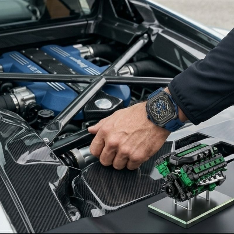 Relógio Poedagar Velocity Blue calendario